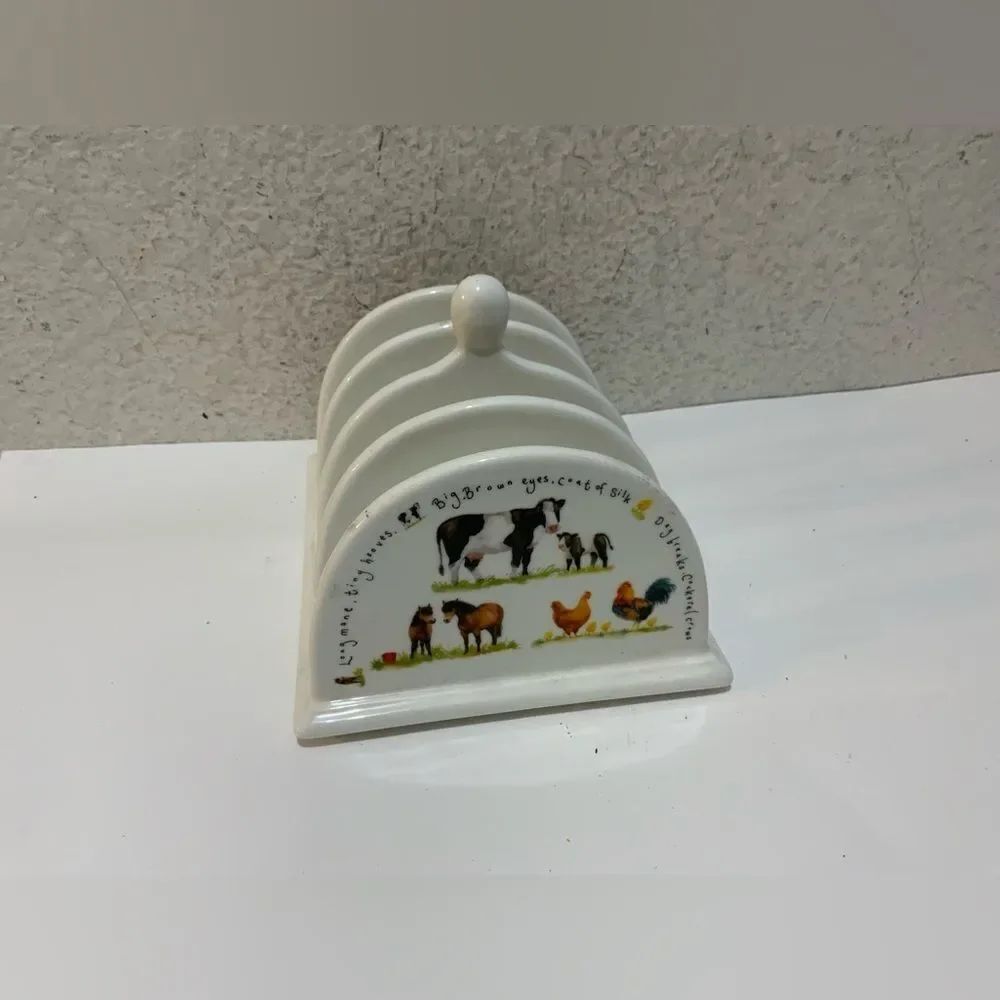 Leonardo Collection, Farmyard, Bone China Toast Rack , Farm Animals Design